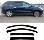 94161 Side Window Visor Wind Vent Deflector fit for 2009-2017 Chevrolet Traverse, 4pcs Out-Channel Tape-On Sun Rain Guards Set Nice Window shade