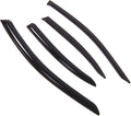 WD2-833B Dark Smoke 4 Pcs Set Window Visor (Outside Mount) Deflector Rain Guard Compatible with 2017-2018 Mercedes-Benz C250 C300 C400
