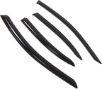 WD2-833B Dark Smoke 4 Pcs Set Window Visor (Outside Mount) Deflector Rain Guard Compatible with 2017-2018 Mercedes-Benz C250 C300 C400
