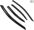 Outside Mount Window Vent Visors Rain Guards Compatible with Mercedes C250 C300 C400 2015-2016 | Side Window Wind Deflectors Rain Shields | Smoke Tinted, 4 Pcs Set, DGWV-833