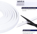 Edge Trim White U-Channel Rubber Trim Edge with Metal 1/2" X 3/8" - Fit Gap 3/64" to1/4 Car Door Edge Sealing Strip, PVC Weather Stripping with Steel, Metal Edge Protector, 100FT