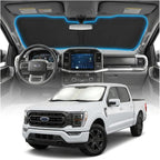for Ford F150 Sun Shade Windshield Cover - Custom Fit F150 Accessories 2015-2025 2026 Sunshade Foldable UV Protection & Heat Shield Sun Visor Accessories