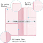 Premium Car Registration and Insurance Card Holder, Car Document Holder for Cards, Driver License & other Essential Documents (Pink)