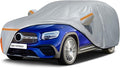 Car Cover for 2019-2026 Mercedes-Benz GLB 180 200 250 AMG 35 45, Waterproof Custom-fit All Weather Sun Rain UV Dust Snow Protection Outdoor GLB Full Car Cover with Door Zipper and Cotton Lining-Gray