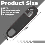 2 Pcs Seat Headrest Hook for Car, Seat Back Hanger Holder Hooks, Hanger Storage Organizer for Purse Bags Coat, Car Interior Accessories Leather Hidden Hook