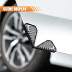 2PCS Car Door Protector Edge Guards for Door Corner, Carbon Fiber Anti-Collision Front Doors Corner Protector Self-Adhesive Sticker, Universal Vehicle Decoration Accessories (Silver)
