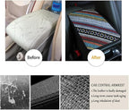 Car Center Console Cover,Boho Car Accessories Car Armrest Box Pad for Comfortable Support,Universal Armrest Cover for Car Truck SUV Center Console,Car Decorations Interior Aesthetic (Armrest cover-A)