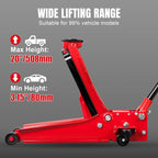 3 Ton Low Profile Hydraulic Floor Jack, Dual Pump 6600lbs Heavy-Duty Steel, 3.125"-20" Lift for Cars/Trucks/SUVs w/Overload Protection & 1-Yr Warranty