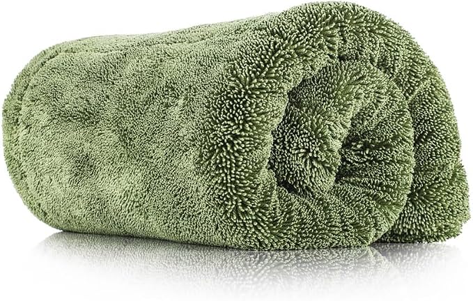 The Liquid8r M22, Absorbent 70/30 Blend Microfiber Drying Towel for Cars, Trucks, and SUVs, Safe for Detailing, Scratch-Free, Twist Loop, 2200 GSM, 20x20 Inches, Camo