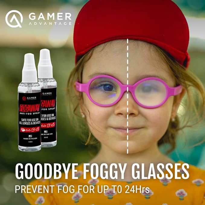 FogAway - Anti Fog Spray for Swim Goggles, Glasses, and Home Electronics - Safe for All Lens Types (2 Oz, Pack of 2)
