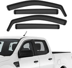 in-Channel Rain Guards Compatible with Ford Ranger SuperCrew 2019 2020 2021 2022 2023, Durable Side Windows Rain Guard, 2019-2023 Ranger Wind Deflectors Black 4Pcs