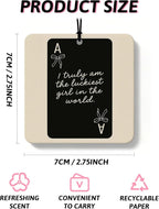 Retro Coquette Leopard Orange Car Air Freshener 4 Pcs, Trendy Preppy Black Cherry Bow Square Hanging Air Freshener for Closet Drawer Books, Girly Y2k Car Accessories Mirror Decor for Women