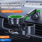 Car Cup Holder Expander, 2-in-1 Multifunction Cup Holder with Suction Cup & Adjustable Base, Cupholder Expander for 10-46 OZ Yeti, Hydroflask Extra Automotive Cup Holder for Car