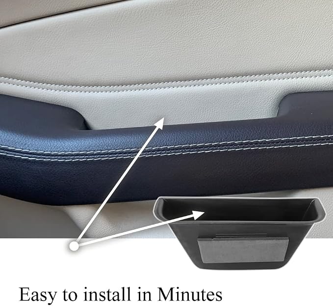 Front Row Door Side Storage Box Compatible with Mercedes-Benz ML-Class GL-Class 2012-2019 / GLE-Class GLS-Class 2017-2019 Armrest Phone Container Door Organizer Handle Pocket ABS Tray Insert
