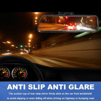 Interior Rear View Mirror with adhesive Suction Cup, Blind Spot Checker for Driving Test, Stick on Universal Inside Rearview Mirror with Wide Angle Mounted on Windshield(7.87 x 2.36 inch)