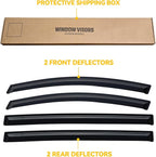 Rain Guards for 2018-2026 Honda Odyssey, Out-Channel Window Visor Shields Vent Deflector Shade Wind Dark Smoke 2019 2020 2021 2022 2023 2024, Tape-On Outside-Mount, 4PCS