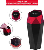 Car Trash Can with Lid, Easy to Clean, Diamond Design Small Automatic Portable Trash Can, Used in Car Home Office Interior Accessories, 2PCS (Red)