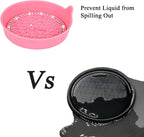 Car Cup Coaster Universal Non-Slip Cup Holders Bling Crystal Rhinestone Car Interior Accessories 2 Pack Peach Pink