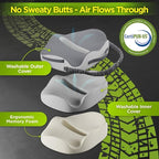 XL Truck Seat Cushion for Truck Driver Seat Cushion - Upgraded Back Support, CertiPUR-US® Certified - Thick Memory Foam, Pain Relief for Hours of Driving, Trucker Approved Big Rig - Gray