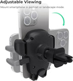 Easy One Touch Signature Air Vent & Flush Mount Combo - Universal Car Mount Phone Holder for iPhone, Google, Samsung, Moto, LG, and all other Smartphones