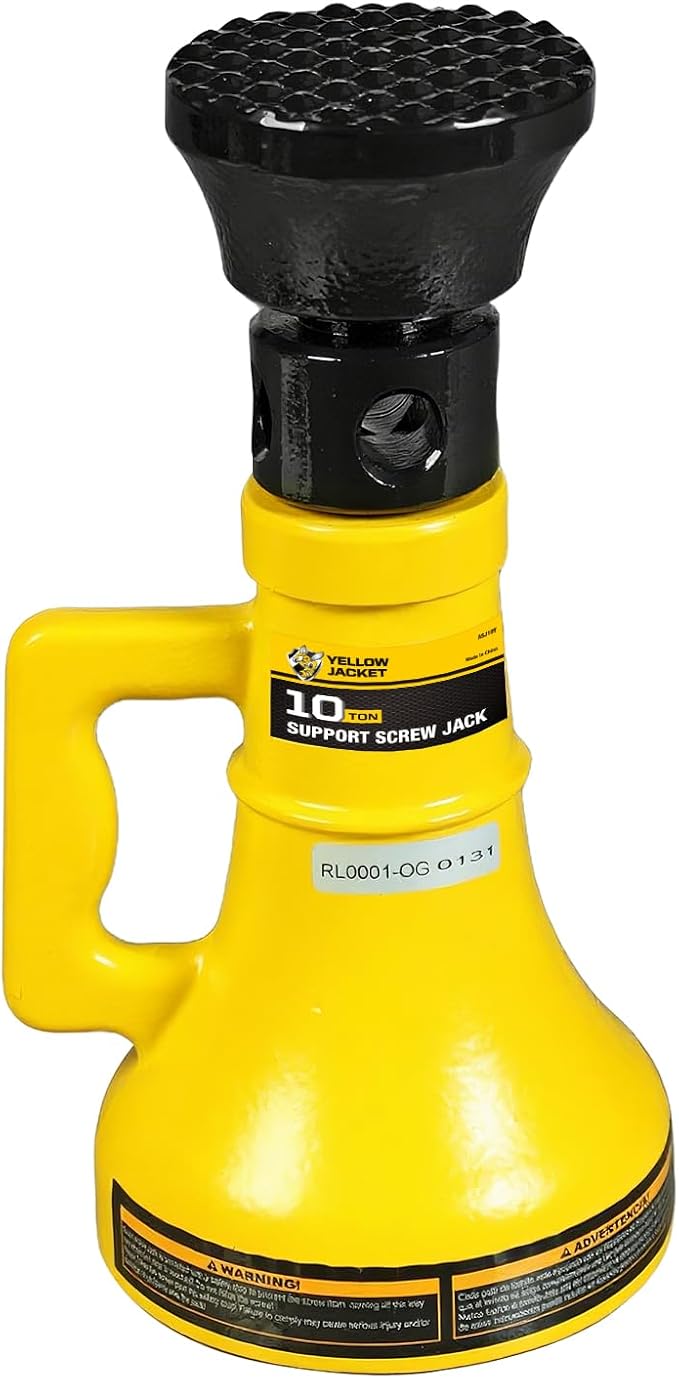 10 Ton Professional Car Support Screw Jack for House Construction Bridge Stabilization, Yellow (20,000 LBs)