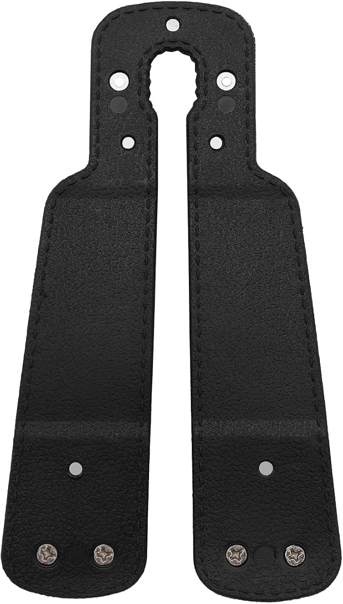 Headrest Hooks for Car, 2 Pack Twin Hook Leather Car Seat Headrest Hangers, Luxurious Heavy-Duty 100% Metal Purse & Bag Holder, Seat Back Storage Organizer for Travel, Black