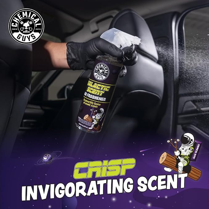 Galactic Scent Air Freshener and Odor Eliminator, 16 fl oz with 3 Pack of Hanging Air Fresheners (Great for Cars, Trucks, SUVs, RVs, Home, Office, Dorm Room & More) - HOL460