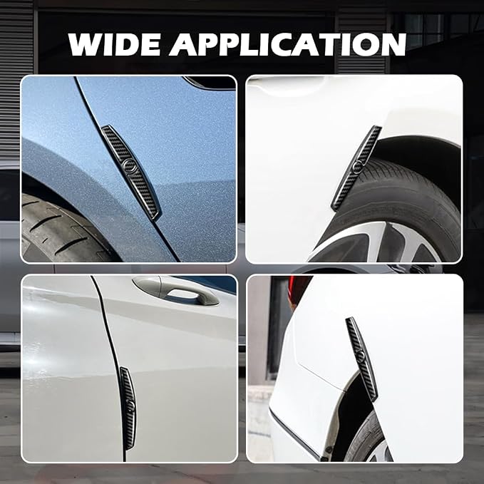 4PCS Carbon Fiber Car Door Protector Edge Guards,Thicker Door Guard for Cars Provides Impact and Anti-Scratch Protection,Universal Self-Adhesive Doors Protectors for Vehicles (Sport)