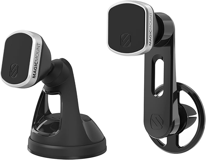 MM2VP2WDSR-XC0 MagicMount™ Pro Magnetic Car Phone Holder Bundle for Air Vent and Window or Dashboard - Strong Magnetic Mount for iPhone and Android - 360° Adjustable Secure Cell Phone Mounts