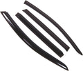 WD2-480 Dark Smoke 4 Pcs Set Window Visor (Outside Mount) Deflector Rain Guard Compatible with 2004-2007 Volkswagen Touareg