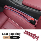 Car Seat Gap Filler 2 Pack with 180° Flip Design - Premium TPE Seat Console Organizer with Storage Box - Universal Fit for Car SUV Truck - Anti-Drop Crevice Blocker (Burgundy)