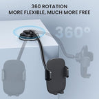 Cell Phone Holder Long Arm Dashboard Windshield Car Phone Holder Anti-Shake Stabilizer Phone Car Holder Compatible with Phone Smartphone Grey