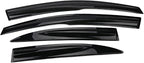 Fit 2006-2011 Honda Civic Sedan 4-Door Only Tape On External Window Visor |, Acrylic, Smoke Tinted, Sun Rain Wind Guards Shield, Vent Wind Deflector, Rainproof & Anti Fog, Waterproof