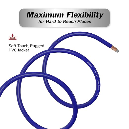 4 Gauge Wire (25ft) Copper Clad Aluminum - Primary Automotive Wire, Car Amplifier Power & Ground, Battery, Car Audio Speaker, RV Trailer Welding Cable