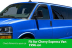 Goodyear Shatterproof in-Channel Window Deflectors for Chevrolet (Chevy) Express Van/GMC Savana 1996-2026, Rain Guards, Window Visors for Cars, Vent Deflector, Car Accessories, 2 pcs- GY003436LP