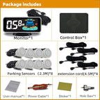 Backup Parktronic System Car Auto Vehicle Reverse with 8 Parking Sensors kit Distance Detection LCD Distance Display Sound Warning …
