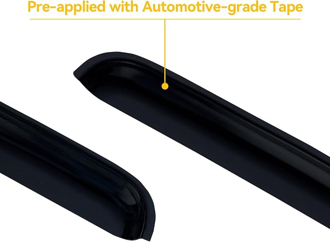 in-Channel Window Visors Rain Guards for 2017-2026 Ford F250 F350 F450 F550 Super Duty SuperCrew, Window Vent Wind Shades Deflectors for 17-26 F-250~F-550 SD Crew Cab