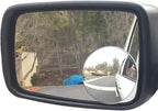 Blind Spot Mirror, 3-3/4" Round HD Glass Convex Aluminum Frame Wide Angle Rear View Mirror For Large Vehicles, Car Suv Truck(Pack Of 2)