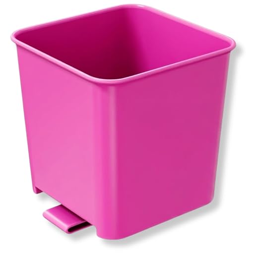 Car Trash Can Waterproof Vehicle Garbage Bin, Leakproof Anti Slip Floor Mat Clip Trash Bag Holder for Car, Truck, SUV, Van Portable Auto Trash Container with Stability Clips (Pink, Small)