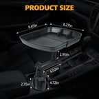 Car Cup Holder Tray Table, 360° Adjustable Car Food Tray with Phone Slot & Swivel Arm, 3 in 1 Detachable Vehicle Cup Holder Expander for Eating, Universal Road Trip Essentials