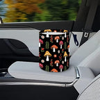 Portable Reusable Waterproof Car Trash Bin, Multipurpose Vehicle Organizer, Road Trip Essentials (Mushrooms)