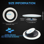 4 Pcs Blind Spot Car Mirror 360 Degree Adjustabe Glass Traffic Safety Rear View Mirror Convex Spot Frameless Adjustable Self Adhesive Angle for Larger Image Exterior Accessories (Round)