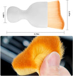Car Interior Detailing Brush, Auto Soft Hair Cleaning Brushes, Curved Dirt Dust Collectors, Removal Tool for Dashboard Air Conditioner Vents Leather, Scratch Free (White/1PCS)