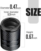 Tire Valve Stem Caps - (4 Pack) Cat Paw Print Metal Air Caps with Plastic Liner, Durable, Corrosion Resistant and Leak-Proof, Universal Fit for Cars, Trucks, Motorcycles, and Bikes - Black