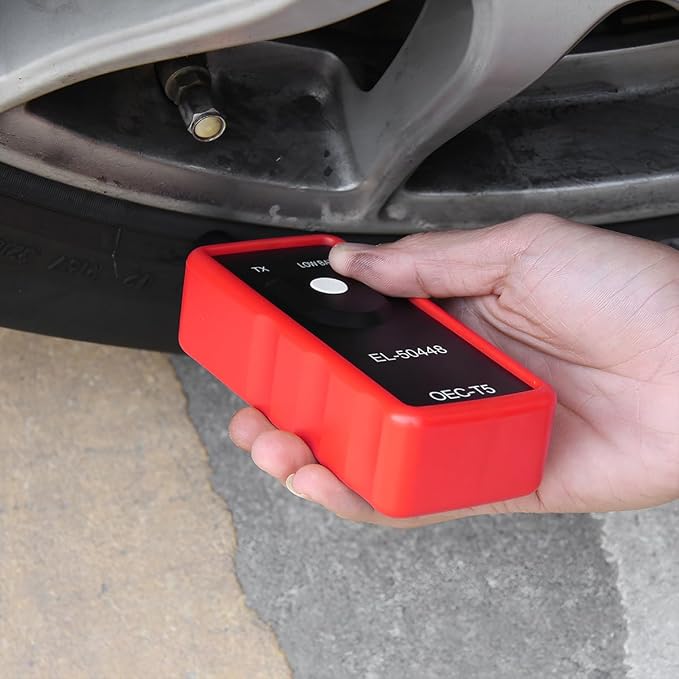 TPMS Relearn Tool for Car Tire Sensor, EL-50448 Tire Pressure Monitor Sensor Activation Reset Tool OEC-T5, System Programming Training for Most Series Vehicles (Red)