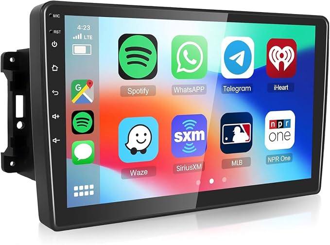 10" Android 13 Car Stereo w/Wireless Carplay Android Auto fit for Jeep Commander 2008 2009 2010 2011 Double Din Touch Screen Car Audio Receiver w/WiFi GPS Bluetooth AHD Backup Camera Mic