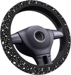 Elastic Steering Wheel Cover Car Accessories Cute Universal 15 Inch Absorbing Sweat Non-Slip Breathable for Man Woman - Moon and Star