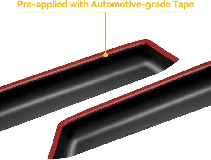 Window Visors Rain Guards for 2019-2026 Dodge Ram 1500 Crew Cab (New Body Style), Out-Channel Window Vent Wind Deflectors Shades for 19-26 Ram 1500 (NOT for Classic Style)