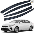 Extra Durable Outside Mount Auto Vent Window Visor, Fits 2019-2024 Kia Forte Sedan (EXCLUDES Forte5 Hatchback), UV Protection Rain Guard, Original Wind Deflector, No-Drill, Smoke, 4-Pcs