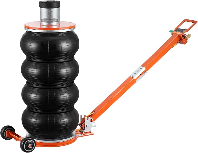 Air Jack, 6 Ton/13000 lbs Quadruple Bag Air Jack, Lift up to 26.5", with Heightened Column & Adjustable Handle, Thick Rubber Pad, 2-5 S Fast Lifting Pneumatic Jack for Car, SUV, Pickup Truck